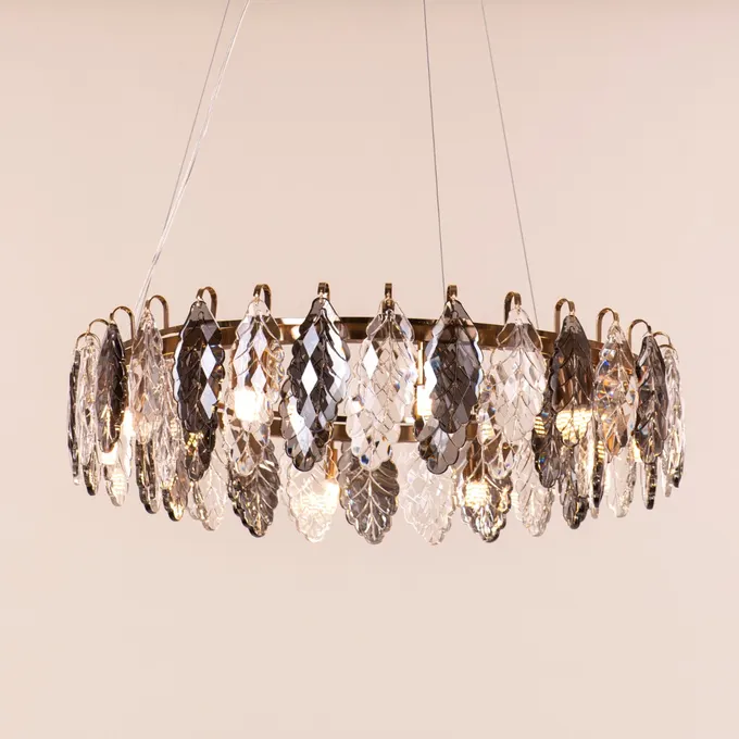 Clear To Me (Medium, Gold) Crystal Chandelier